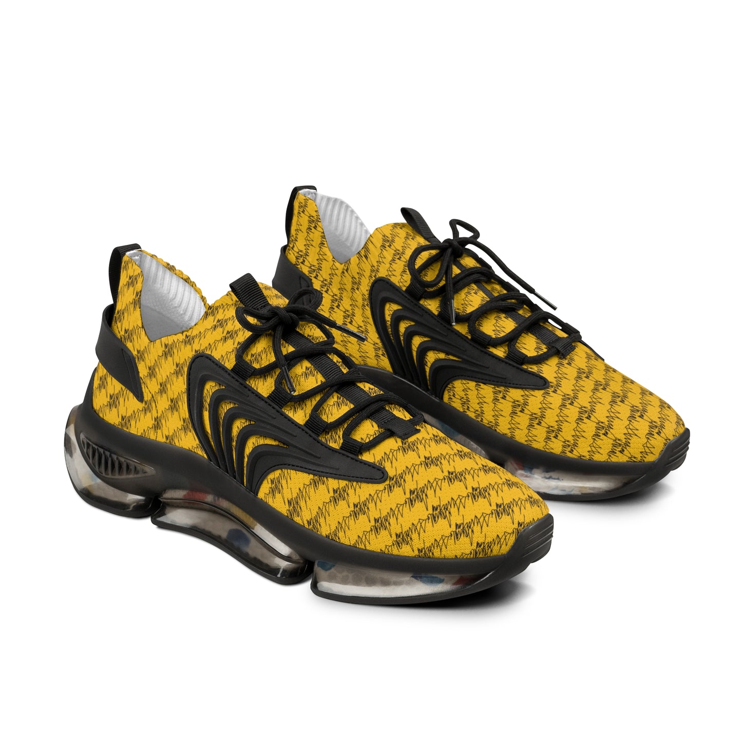 Donald J Trump, Signature Collection, New 2023 Design, Yellow Men's Mesh Sneakers