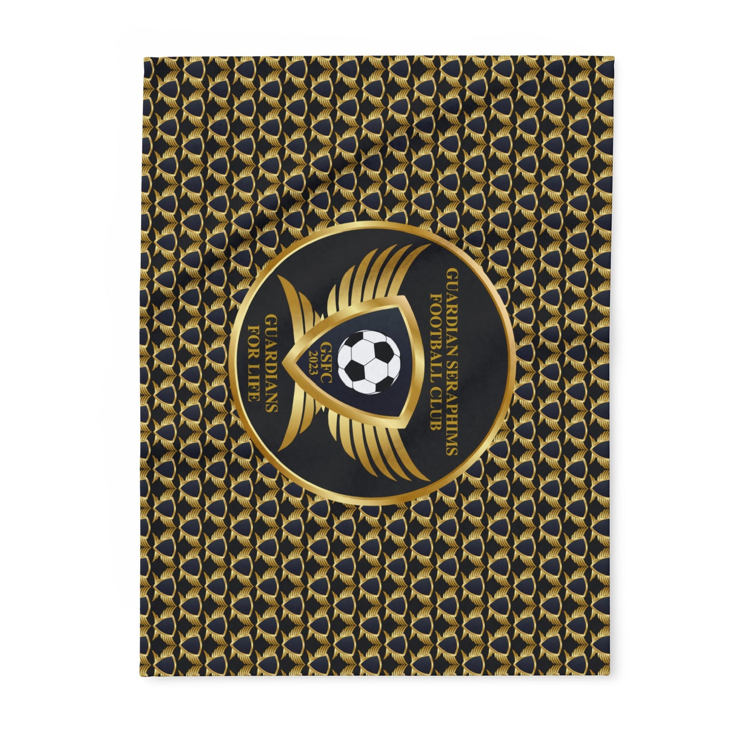 Arctic Fleece Blanket 3 Sizes, Guardian Seraphims FC Stadium Blankets, made for Graffeetti Footwear Co.