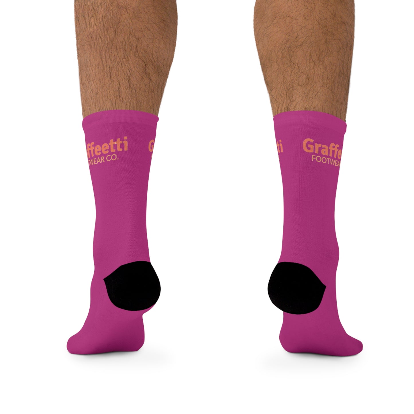 Socks, Recycled Poly Socks, by Graffeetti Footwear Signature Mid Size Compression Socks, Universal Gender., FREE SHIPPING, ECO-Friendly Sock