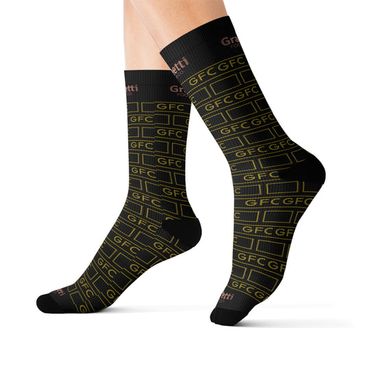 Socks, Poly Blend in Three Sizes, Small, Medium, Large, Sport Socks, Graffeetti FööTwear Universal Size, Unisex