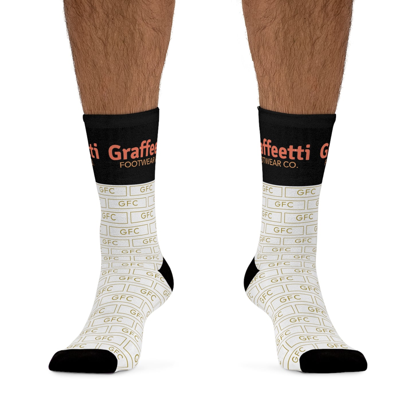 Socks, Recycled Poly Socks, by Graffeetti Footwear Signature Mid Size Compression Socks, Universal Gender., FREE SHIPPING, ECO-Friendly Sock