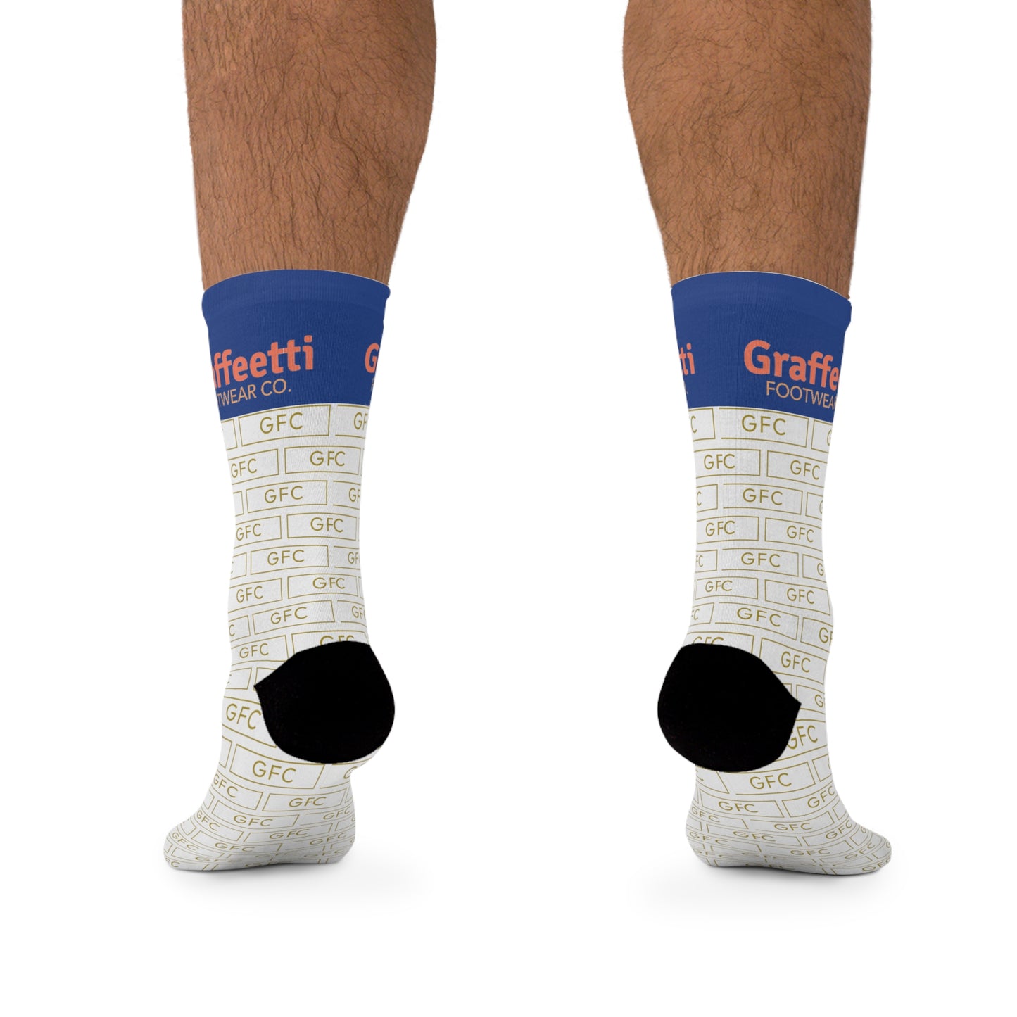 Socks, Recycled Poly Socks, by Graffeetti Footwear Signature Mid Size Compression Socks, Universal Gender., FREE SHIPPING, ECO-Friendly Sock