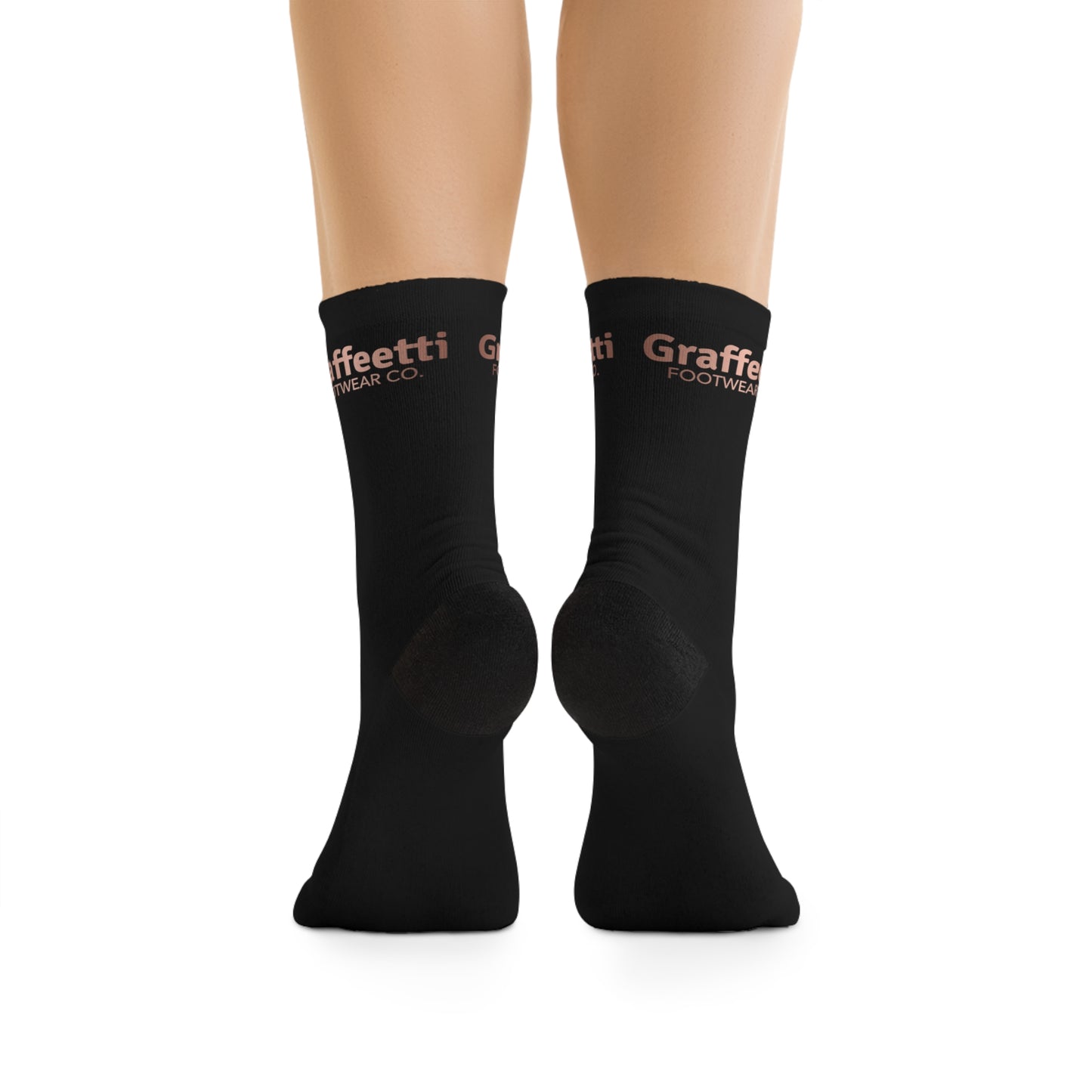 Socks, Recycled Poly Socks, by Graffeetti Footwear Signature Mid Size Compression Socks, Universal Gender., FREE SHIPPING, ECO-Friendly Sock