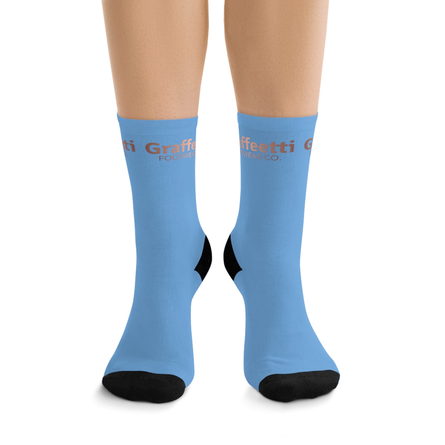 Socks, Recycled Poly Socks, by Graffeetti Footwear Signature Mid Size Compression Socks, Universal Gender., FREE SHIPPING, ECO-Friendly Sock