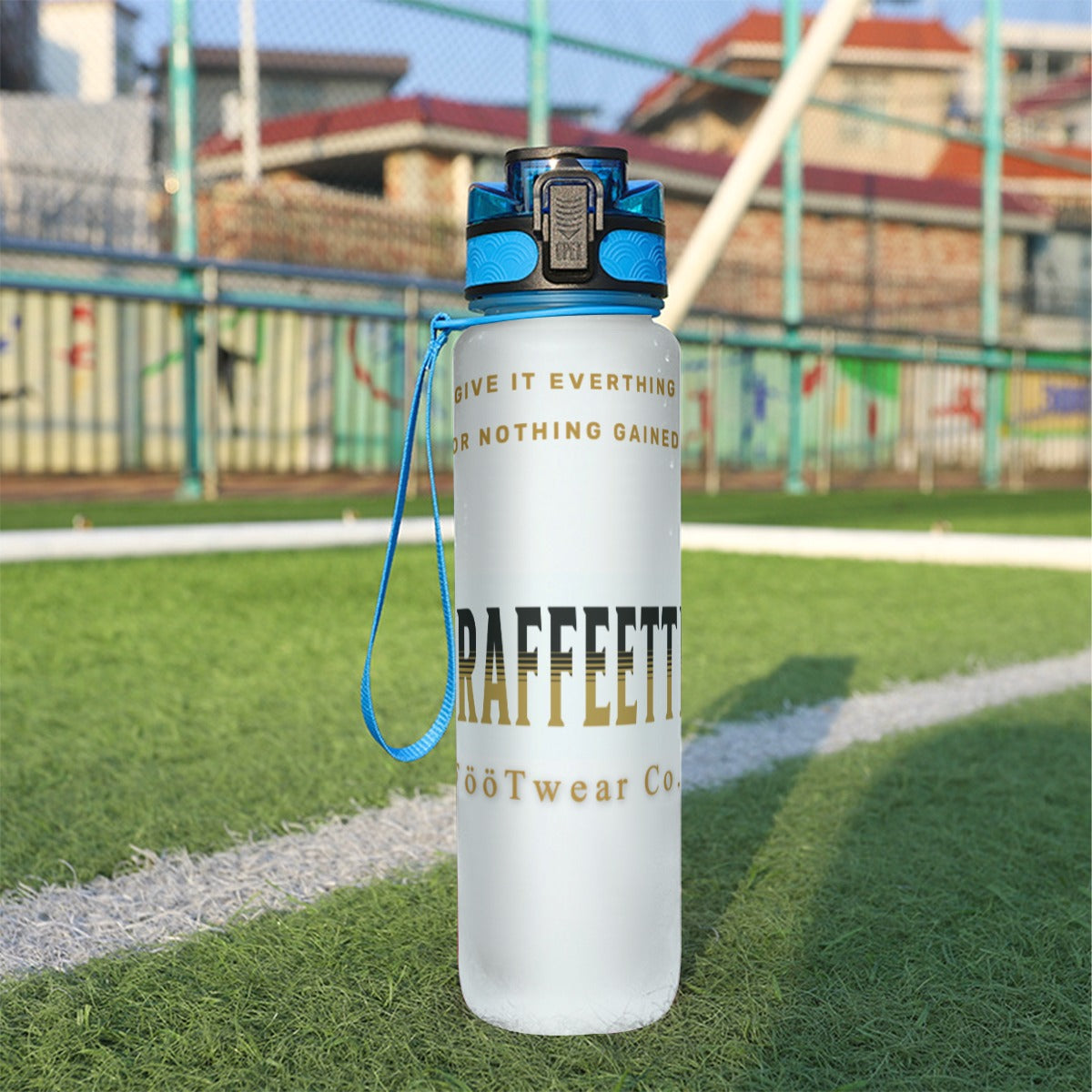 Sports Water Bottle 32oz with Filter, Guardian Seraphims FC by Graffeetti Footwear Co.