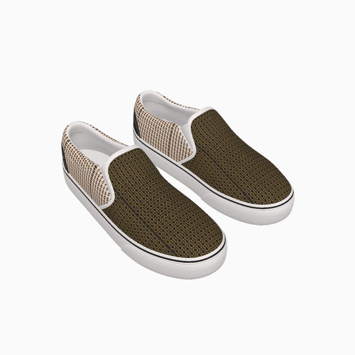 Women's Slip On Sneakers, Van Style profile, made for Guardian Seraphims FC by Graffeetti Footwear Co.