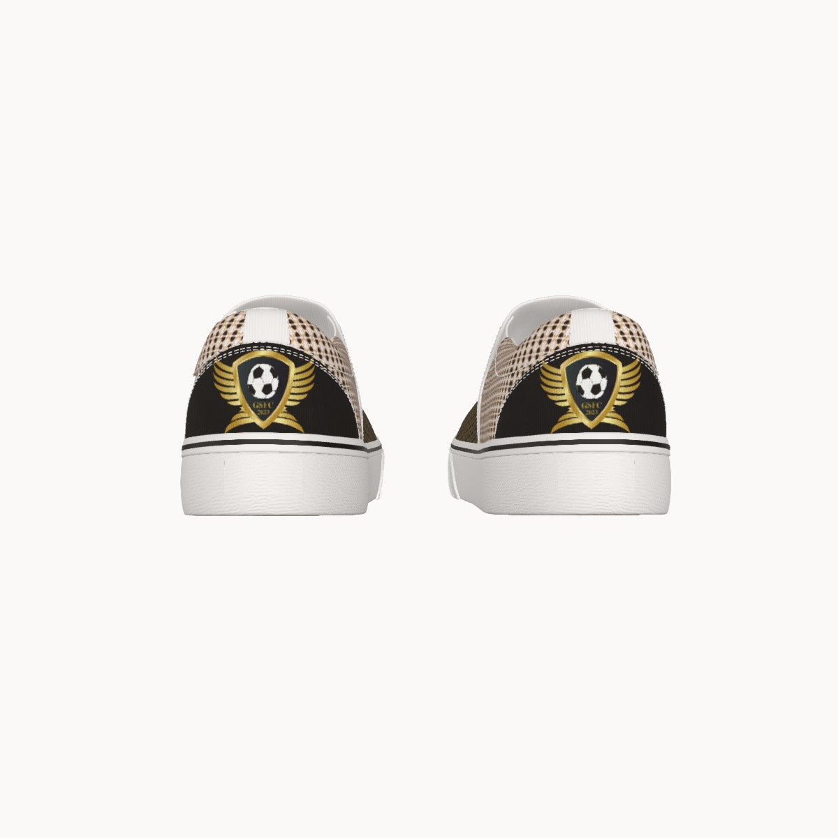 Women's Slip On Sneakers, Van Style profile, made for Guardian Seraphims FC by Graffeetti Footwear Co.