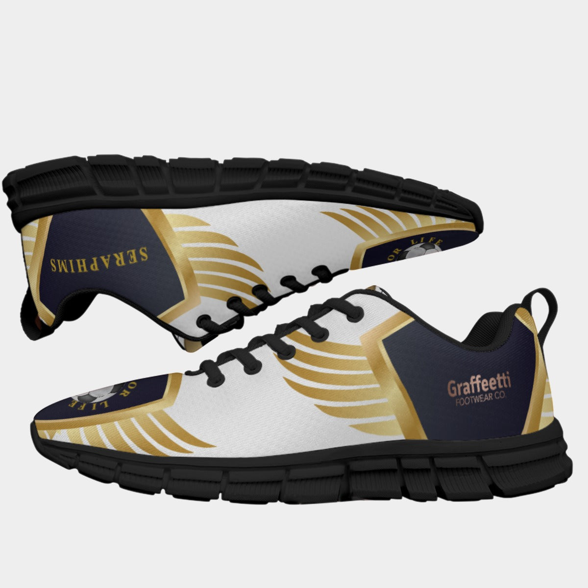 Sports Shoes with Black Sole, Guardian Seraphims FC Practice Turf Shoe, Made by Graffeetti Footwear Co.