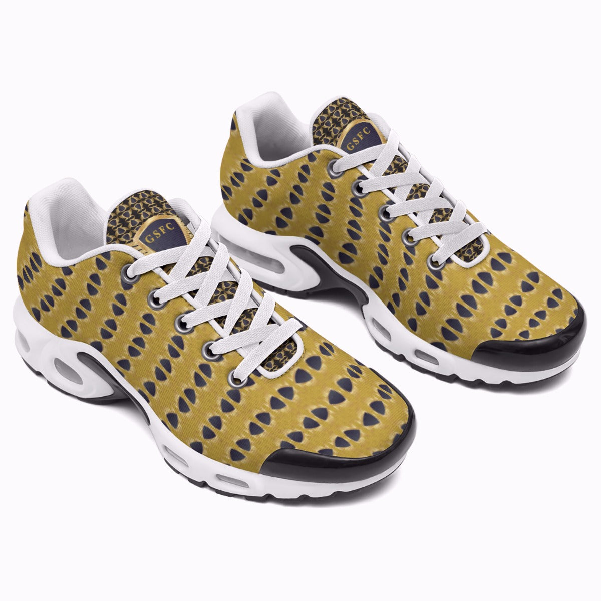 Air Cushion Sports Shoes, Unisex, Guardian Seraphims FC by Graffeetti Footwear Co. in Gold