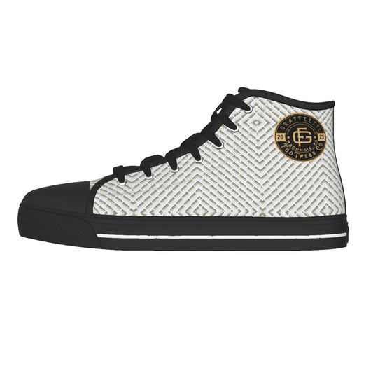 Converse Hi-Top Canvas Shoes, Black Soles, Converse Profile Sneakers by Graffeetti Footwear Co.