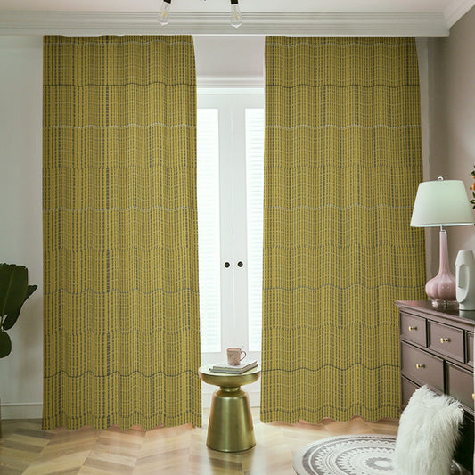 Blackout Curtains with Hooks | 265(gsm) Guardian Seraphim FC by Graffeetti Footwear in Gold