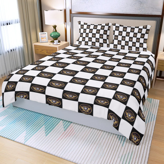 Three Piece Duvet Cover Set, Guardian Seraphims FC made by Graffeetti Footwear Co.