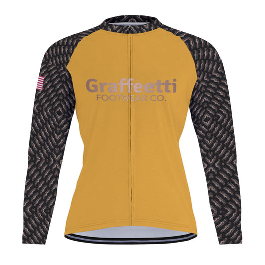 Raglan Men's Cycling Jersey With Long Sleeve, Graffeetti Footwear