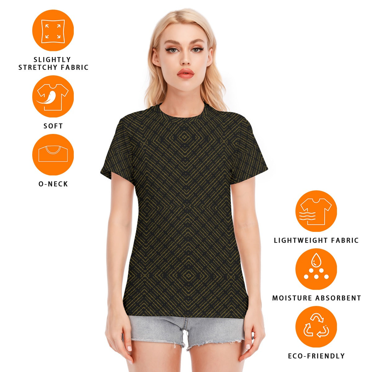 Women's T-Shirt Round Neck, Cotton Shirt, by Graffeetti Footwear Co.