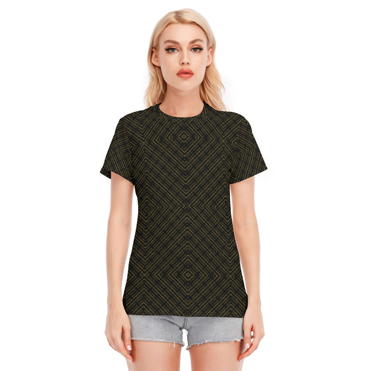 Women's T-Shirt Round Neck, Cotton Shirt, by Graffeetti Footwear Co.