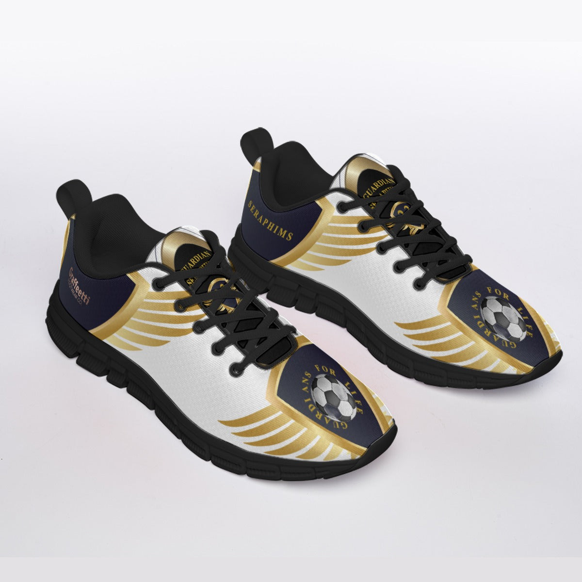 Sports Shoes with Black Sole, Guardian Seraphims FC Practice Turf Shoe, Made by Graffeetti Footwear Co.