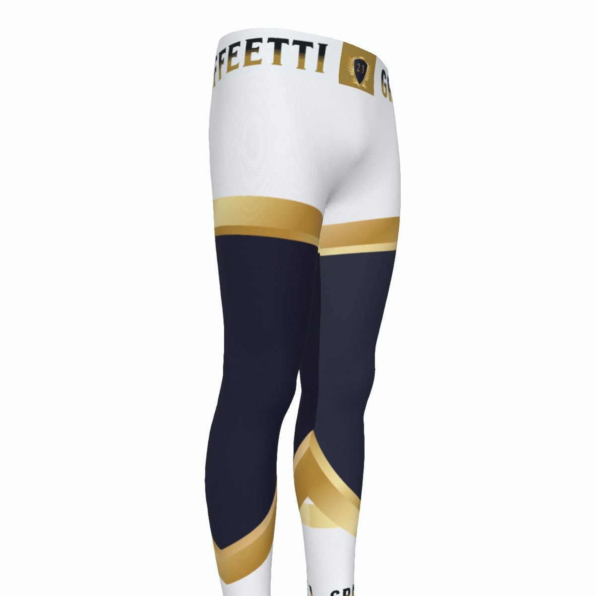 Men's leggings, Goalie Pants for Guardian Seraphims FC, made by Graffeetti Footwear Co.