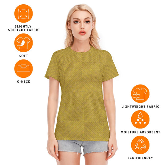 Women's T-Shirt Round Neck, Cotton Shirt, by Graffeetti Footwear Co.