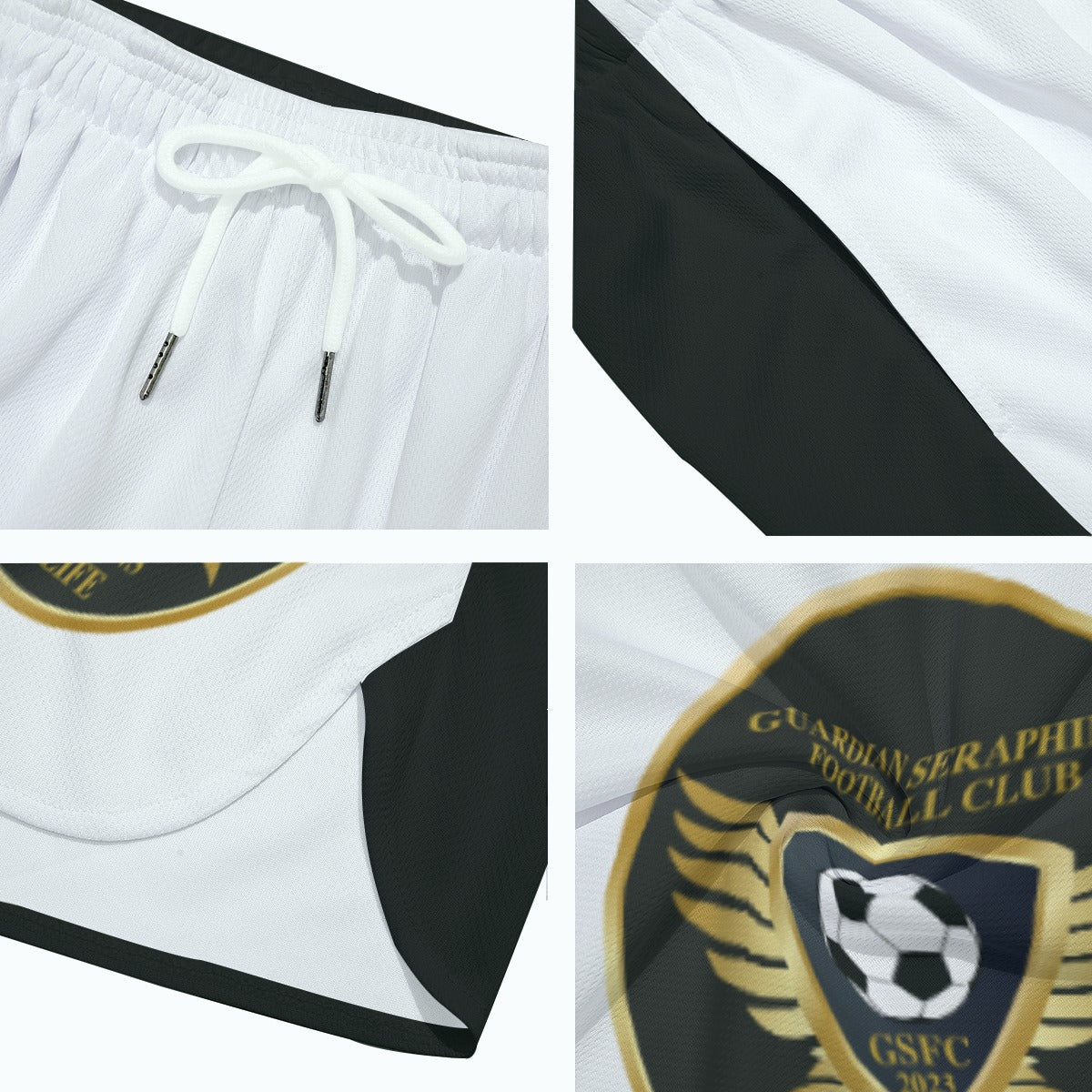 Running Shorts, Side Split, Men's Mesh Shorts, Guardian Seraphims FC, made by Graffeetti Footwear Co.