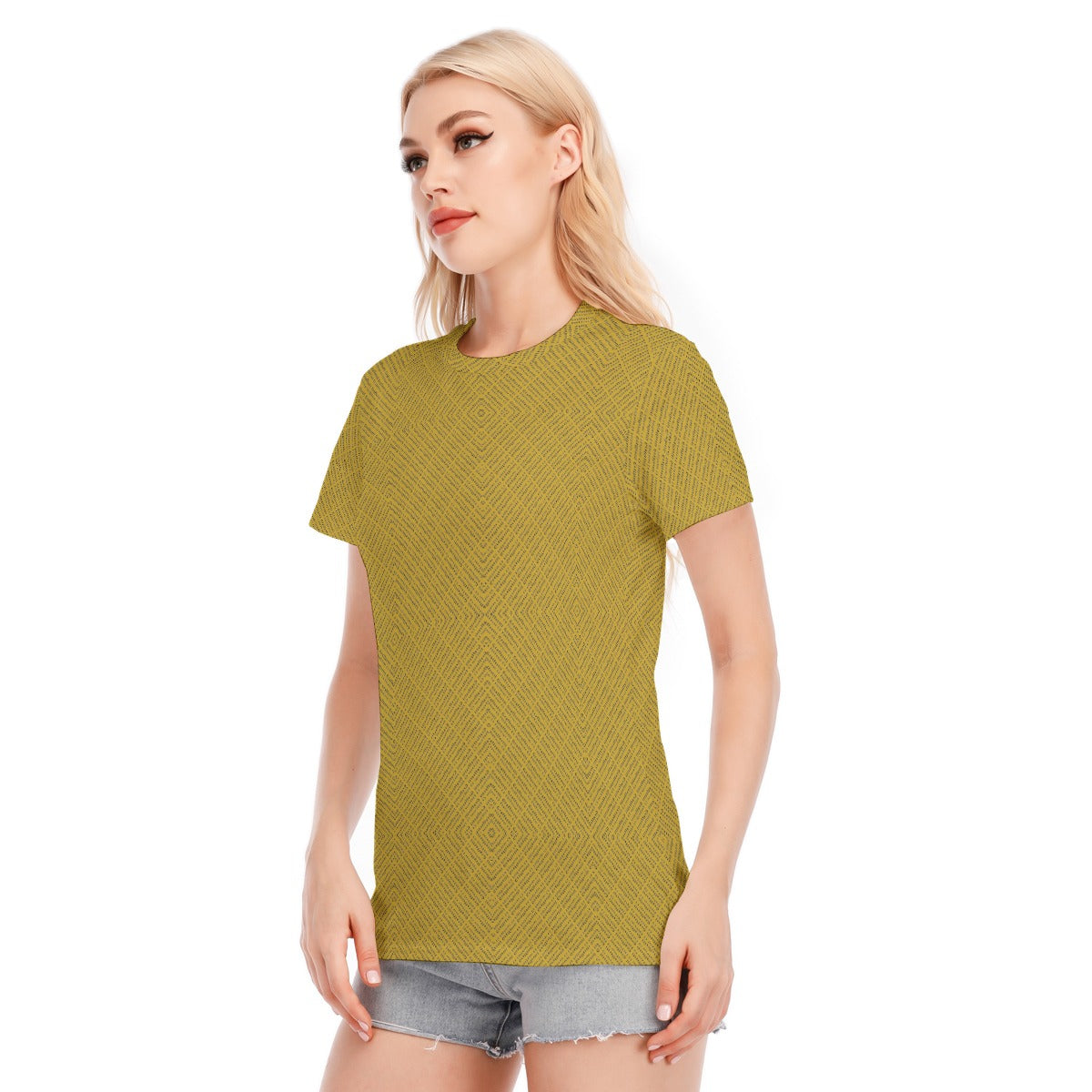 Women's T-Shirt Round Neck, Cotton Shirt, by Graffeetti Footwear Co.