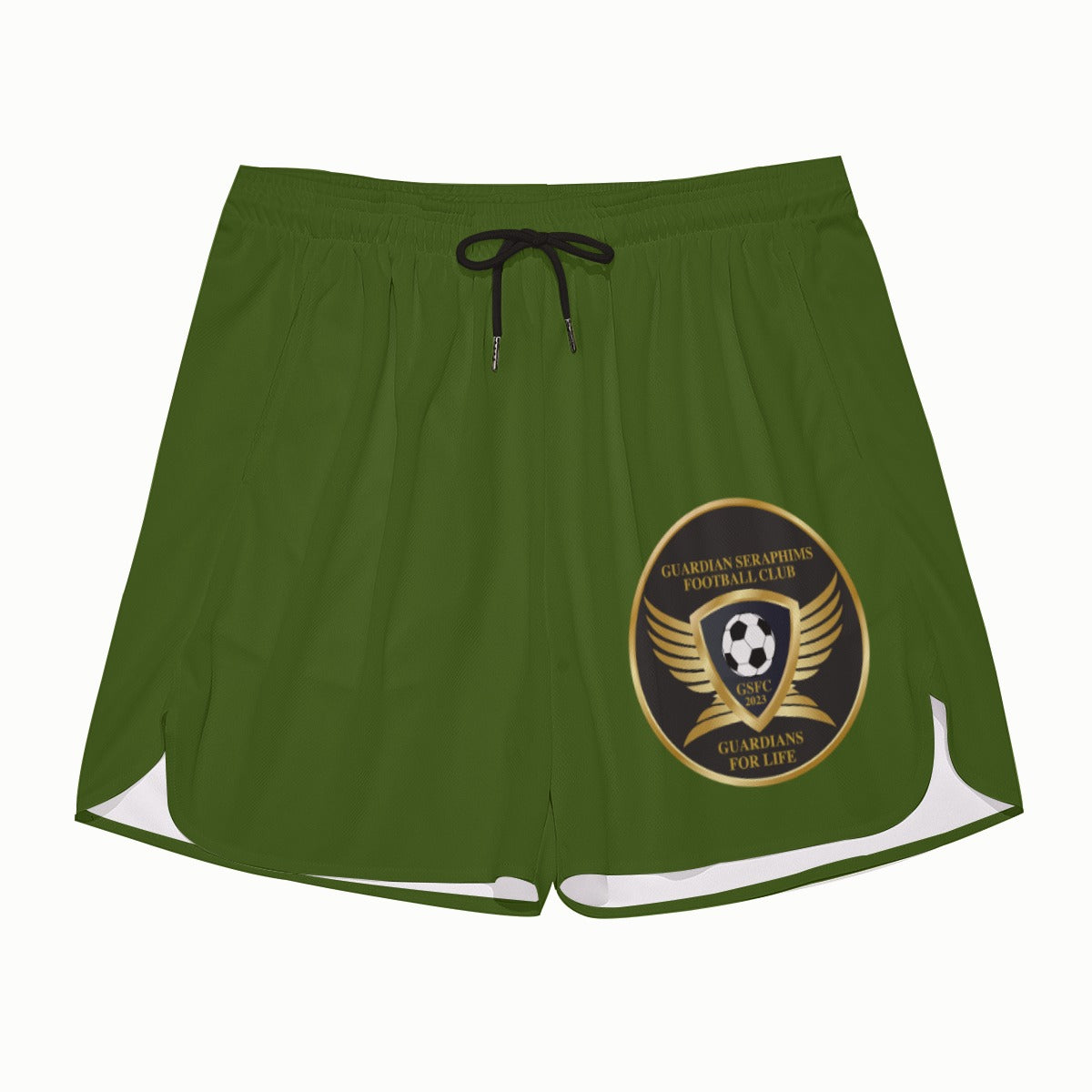 Running Shorts, Side Split, Men's Mesh Shorts, Guardian Seraphims FC, made by Graffeetti Footwear Co.