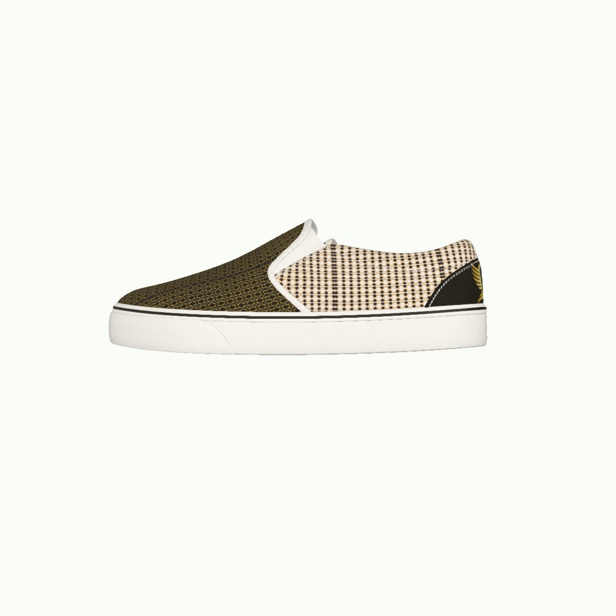 Women's Slip On Sneakers, Van Style profile, made for Guardian Seraphims FC by Graffeetti Footwear Co.