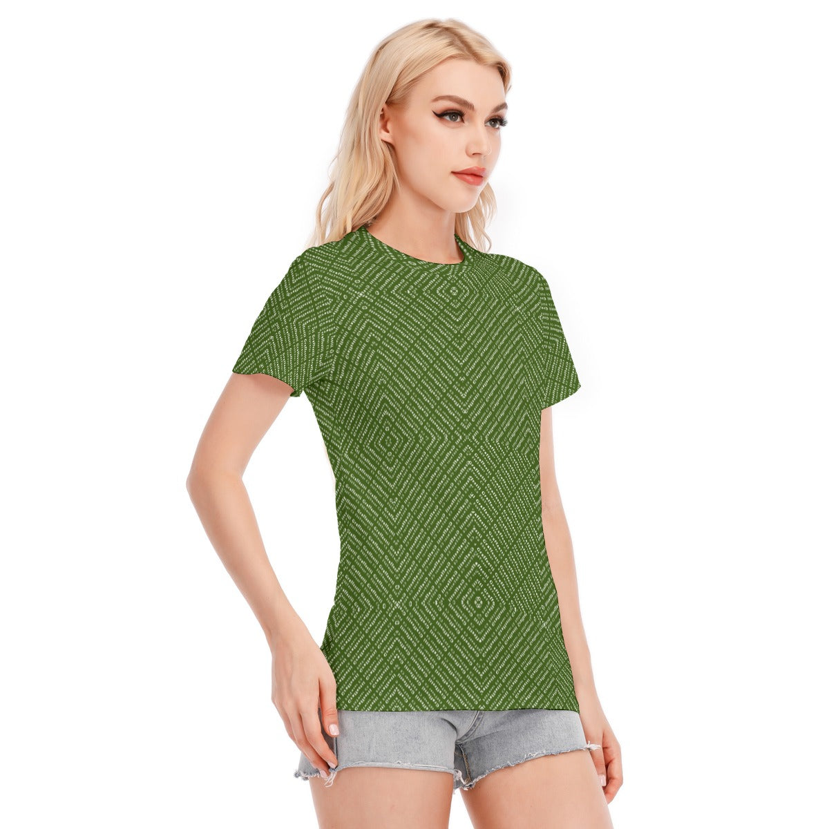 Women's T-Shirt Round Neck, Cotton Shirt, by Graffeetti Footwear Co.