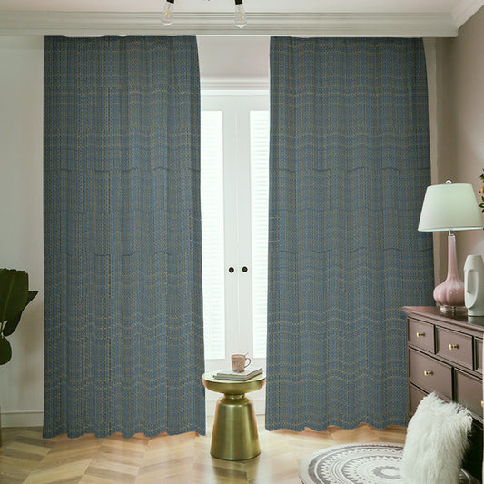 Blackout Curtains with Hooks | 265(gsm) Guardian Seraphim FC by Graffeetti Footwear in Blue