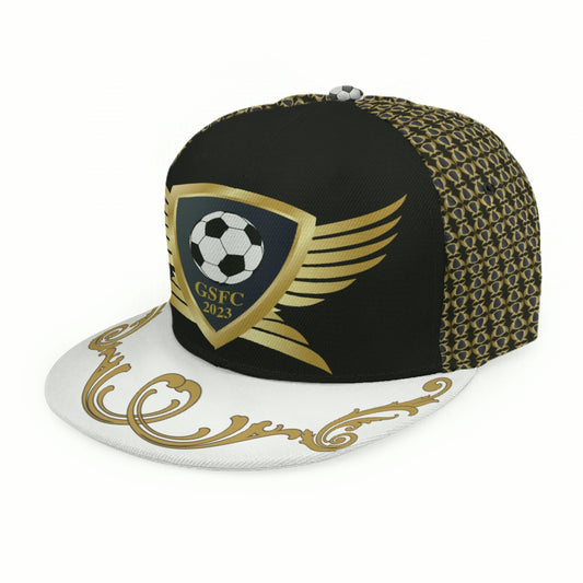 Baseball Cap, Gold Hat with Flat Brim for Guardian Seraphims FC by Graffeetti Footwear Co.