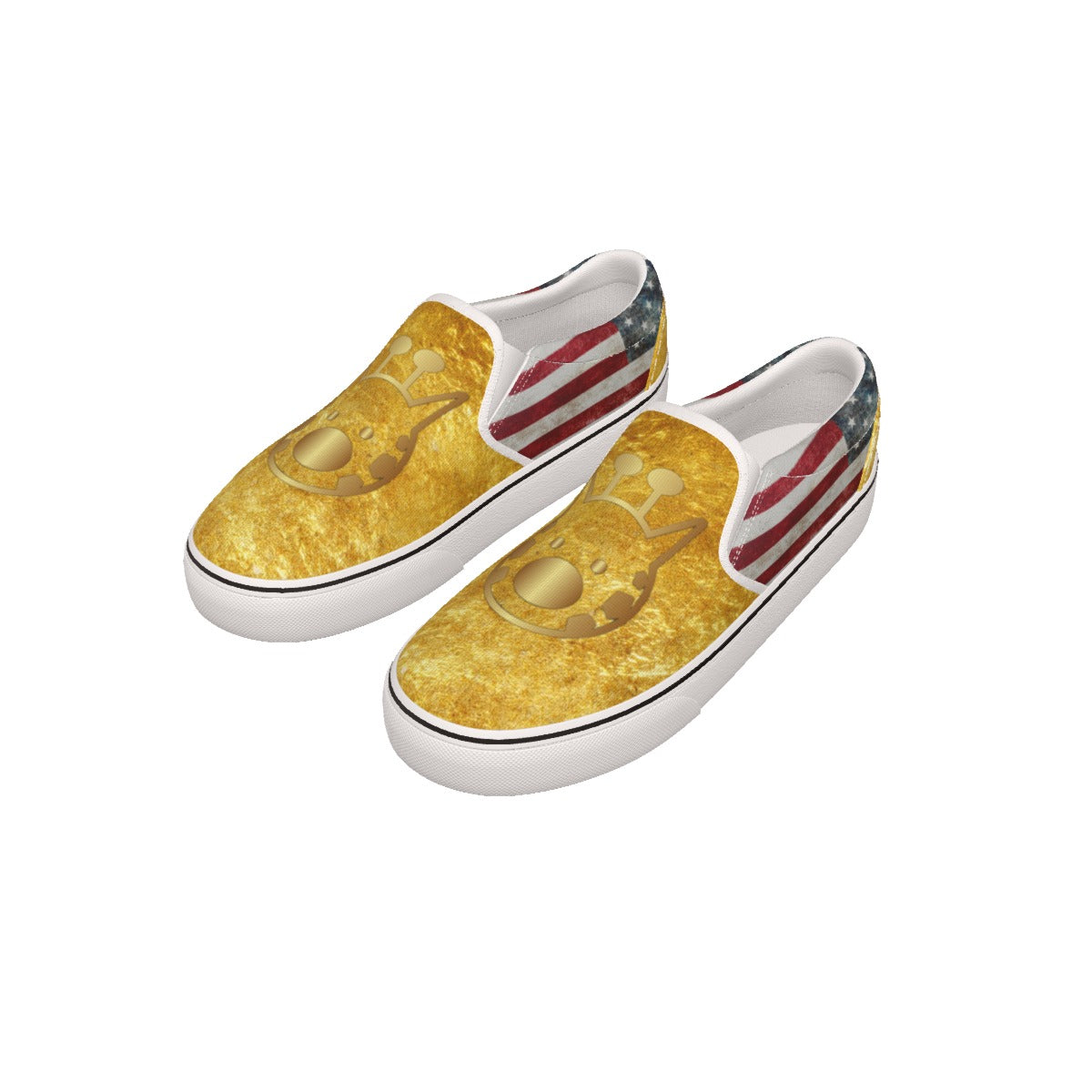 Men's Slip On Van Profile Sneakers, Made by Graffeetti Footwear Co. Logo Shoes