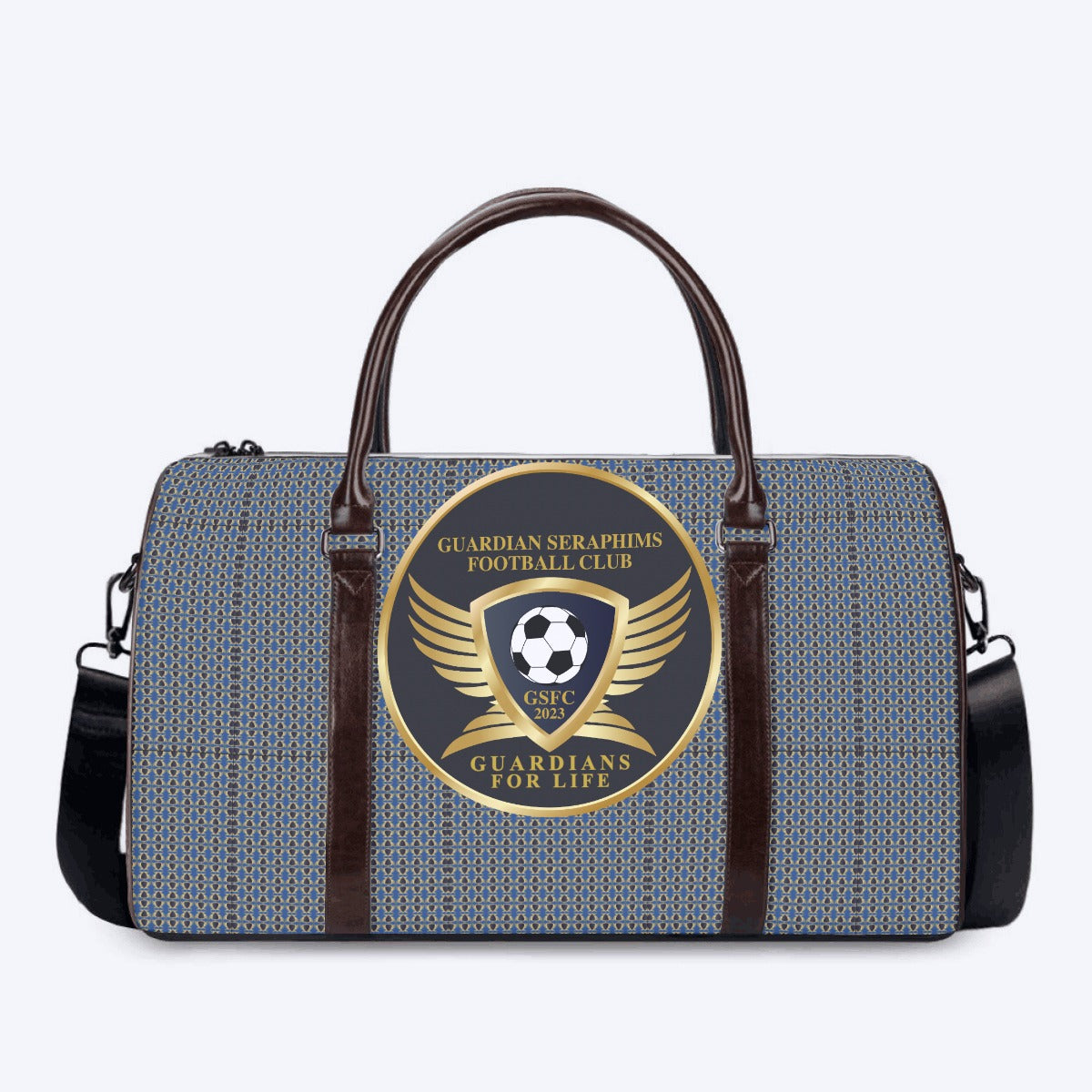 Duffle Bag, Satchel Bag for Guardian Seraphims by Graffeetti Footwear Co. in Blue