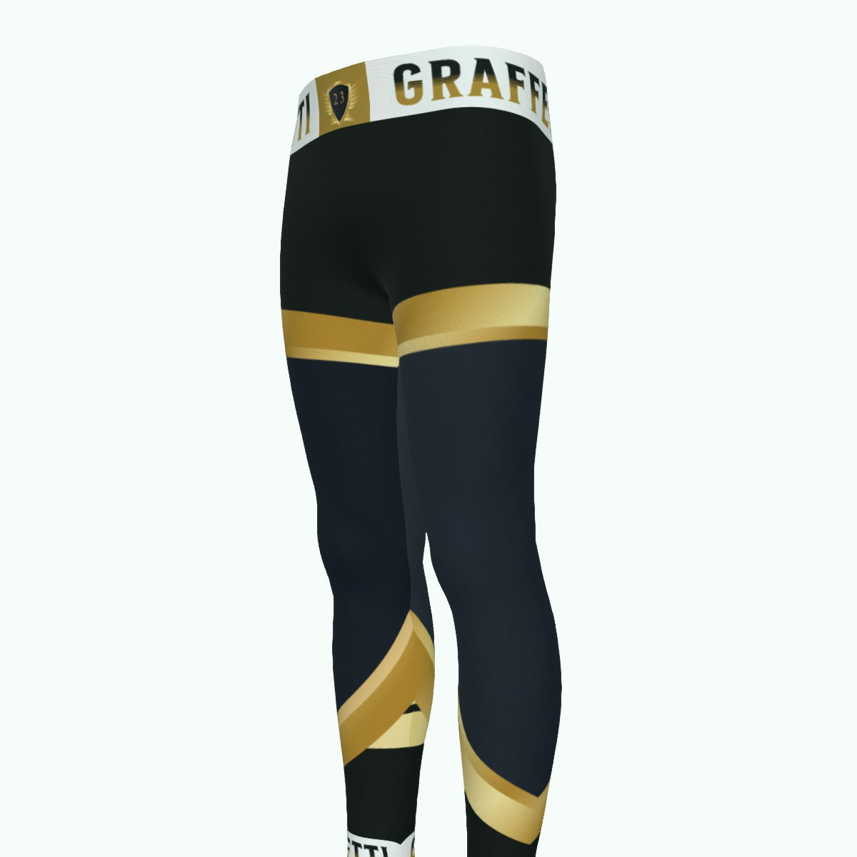 Men's leggings, Goalie Pants for Guardian Seraphims FC, made by Graffeetti Footwear Co.