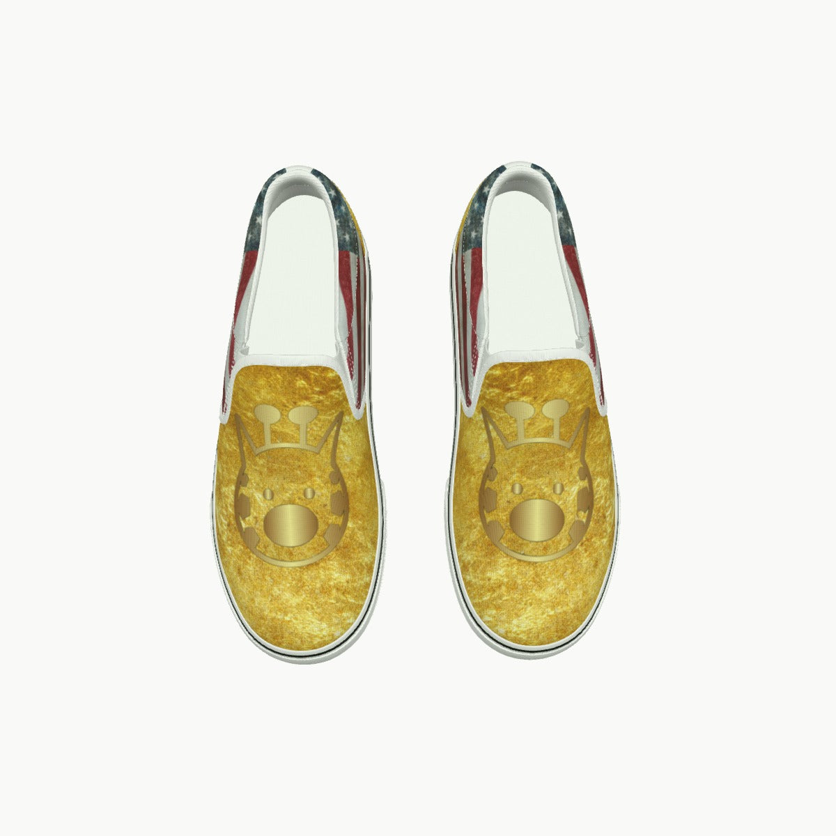 Men's Slip On Van Profile Sneakers, Made by Graffeetti Footwear Co. Logo Shoes