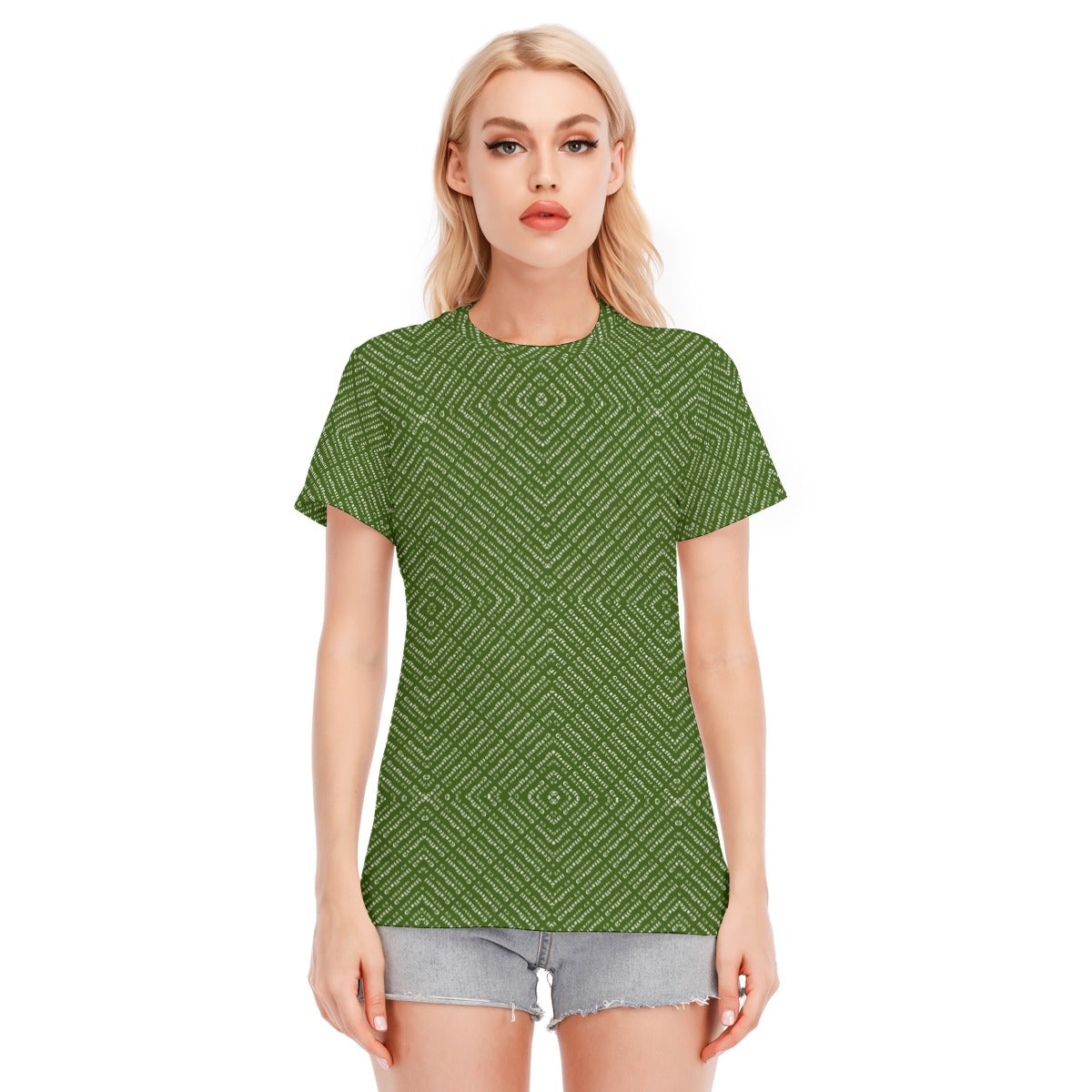 Women's T-Shirt Round Neck, Cotton Shirt, by Graffeetti Footwear Co.