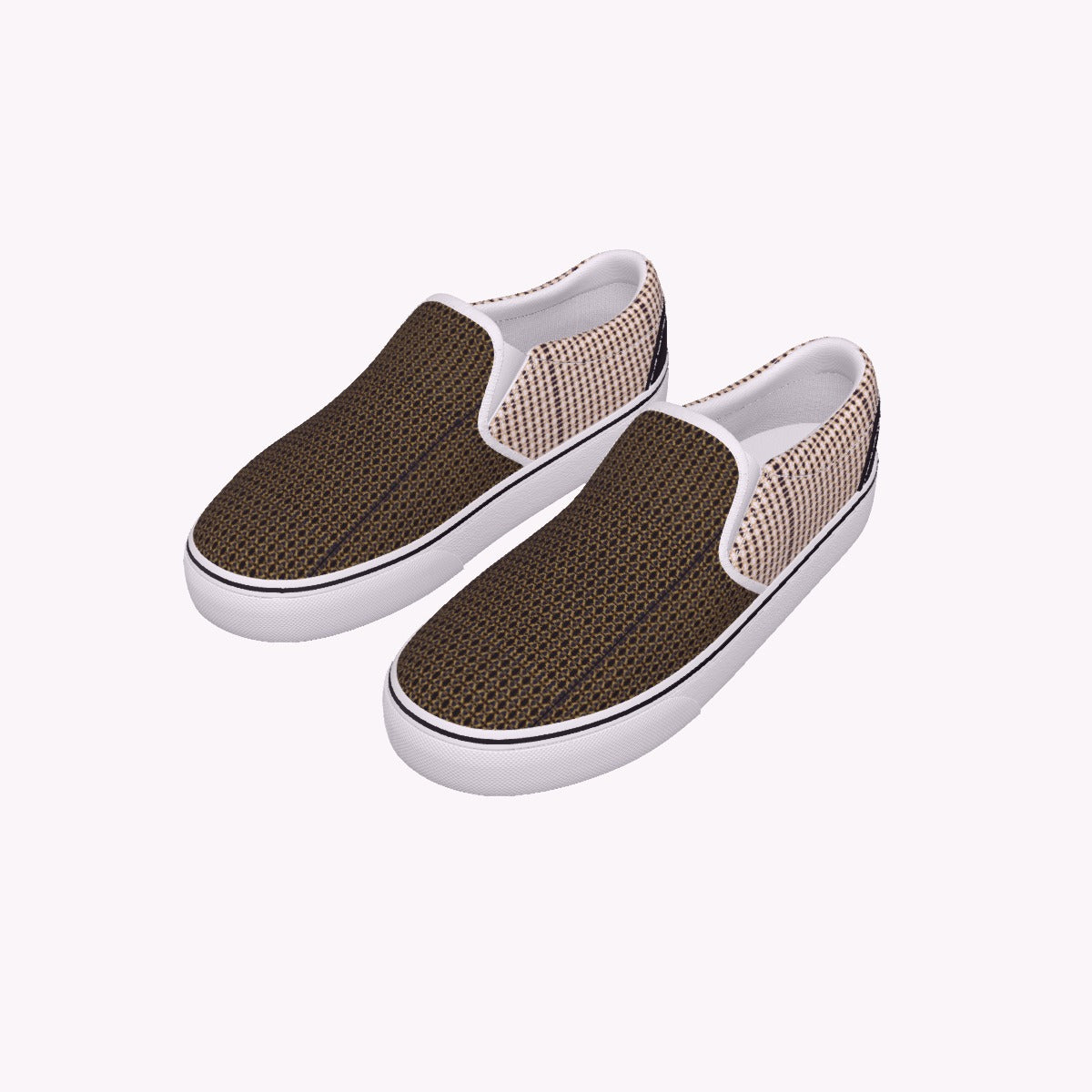 Women's Slip On Sneakers, Van Style profile, made for Guardian Seraphims FC by Graffeetti Footwear Co.