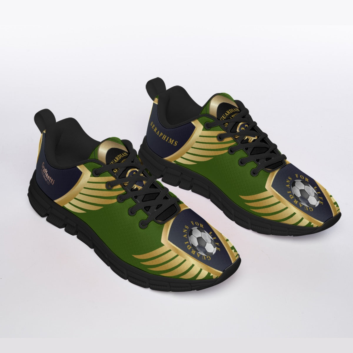 Sports Shoes with Black Sole, Guardian Seraphims FC Practice Turf Shoe, Made by Graffeetti Footwear Co.