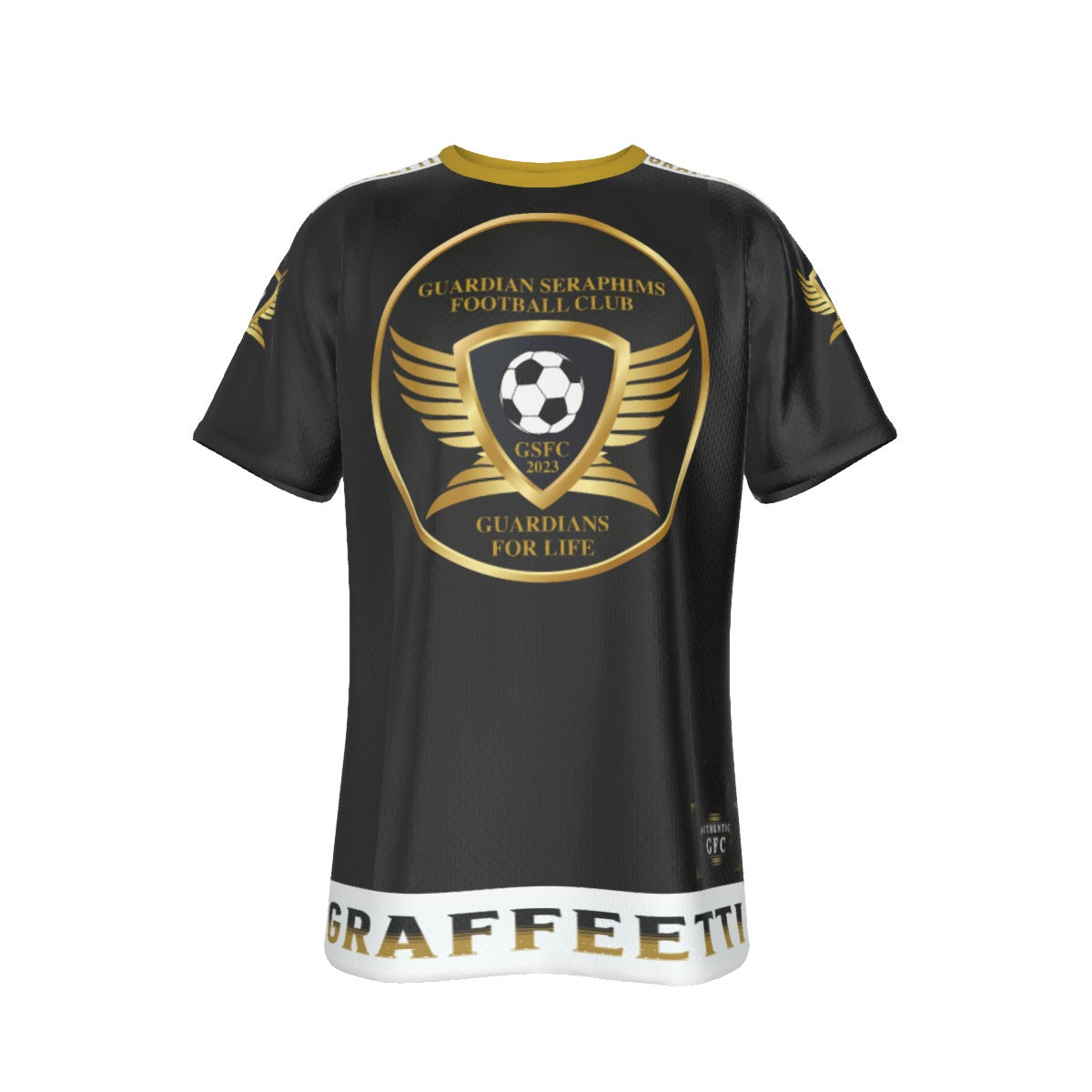 Men's T-shirt | Birdseye Microfiber Tees, Guardian Seraphims FC, Made by Graffeetti Footwear Co