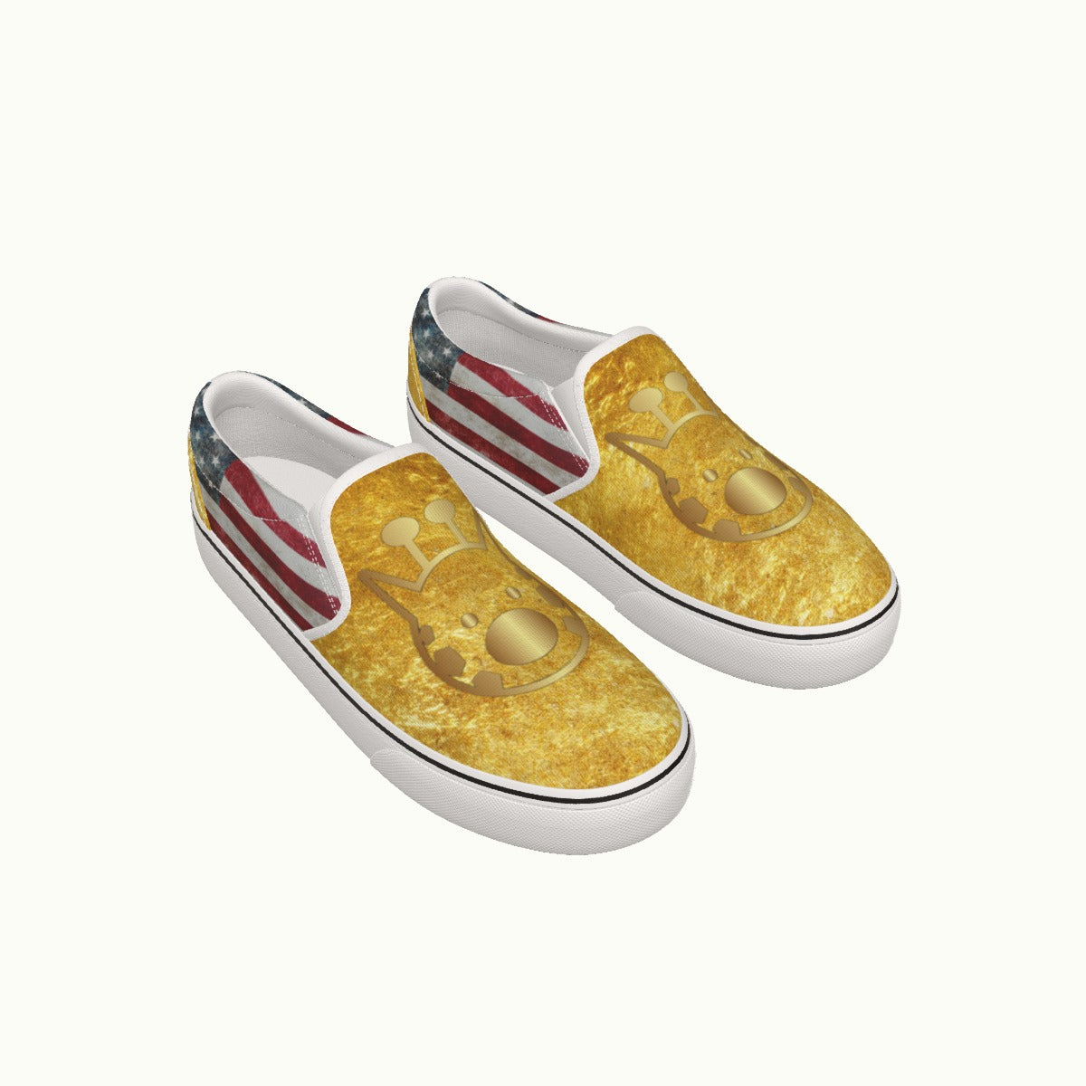 Men's Slip On Van Profile Sneakers, Made by Graffeetti Footwear Co. Logo Shoes