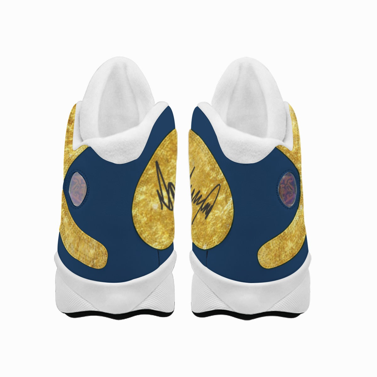 Unisex Curved Basketball Shoes With Catspaw Soles, TJ13 Donald j Trump Limited Edition Kicks, Made by Graffeetti Footwear Co.