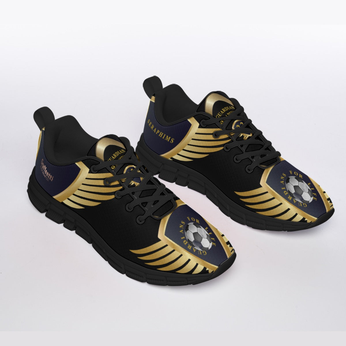 Sports Shoes with Black Sole, Guardian Seraphims FC Practice Turf Shoe, Made by Graffeetti Footwear Co.