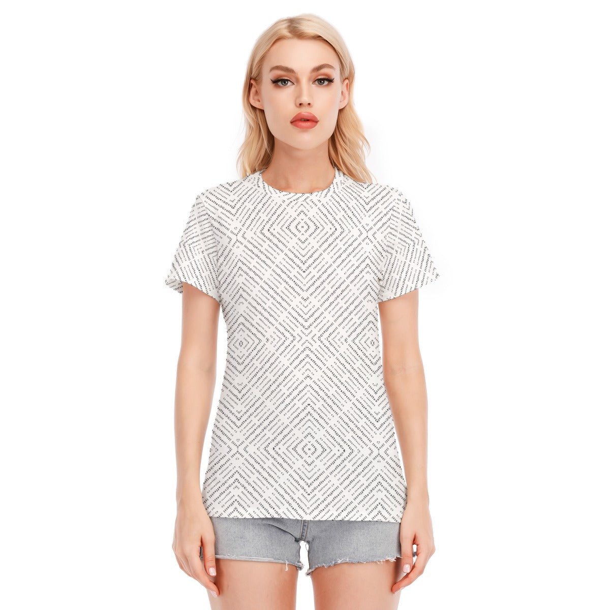 Women's T-Shirt Round Neck, Cotton Shirt, by Graffeetti Footwear Co.