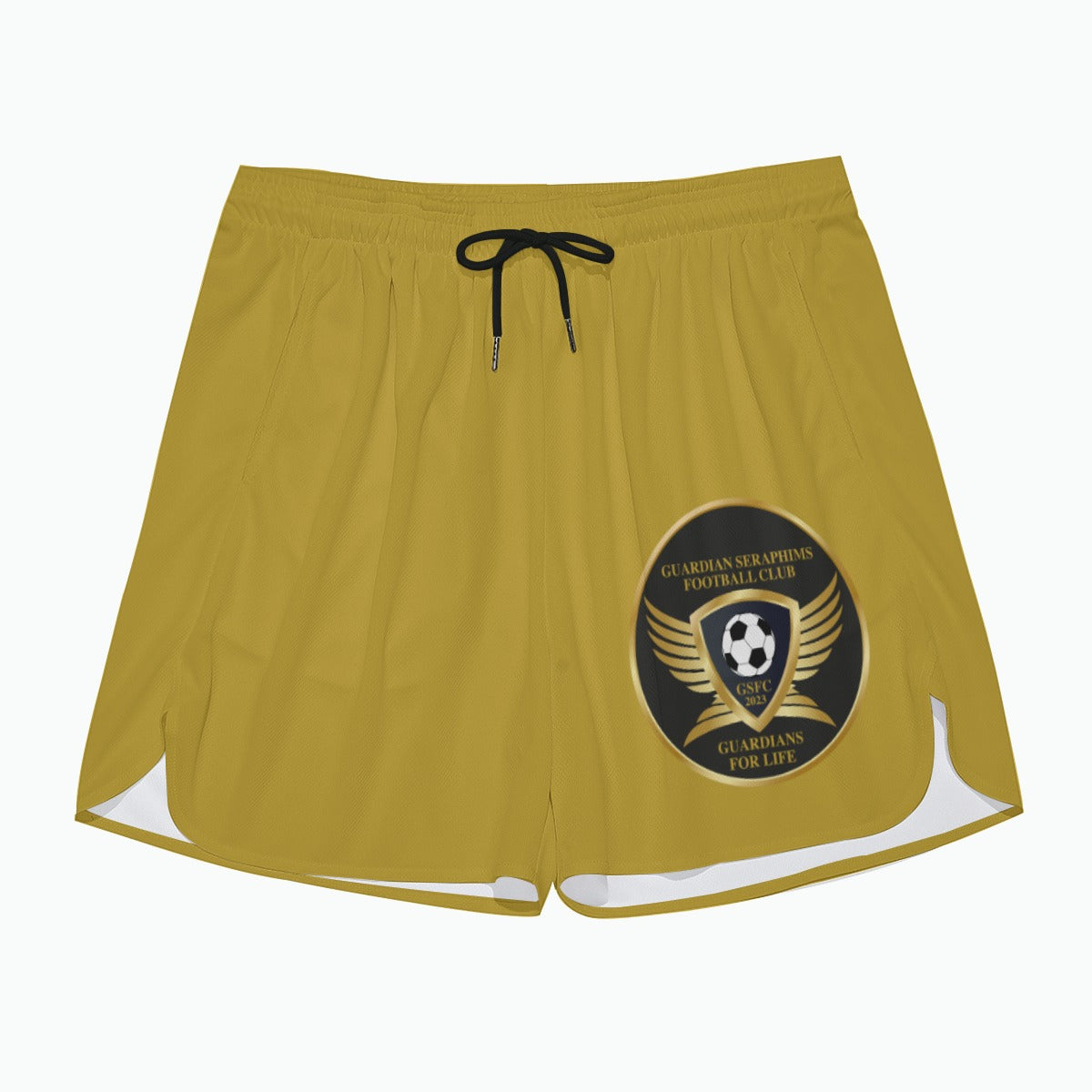 Running Shorts, Side Split, Men's Mesh Shorts, Guardian Seraphims FC, made by Graffeetti Footwear Co.