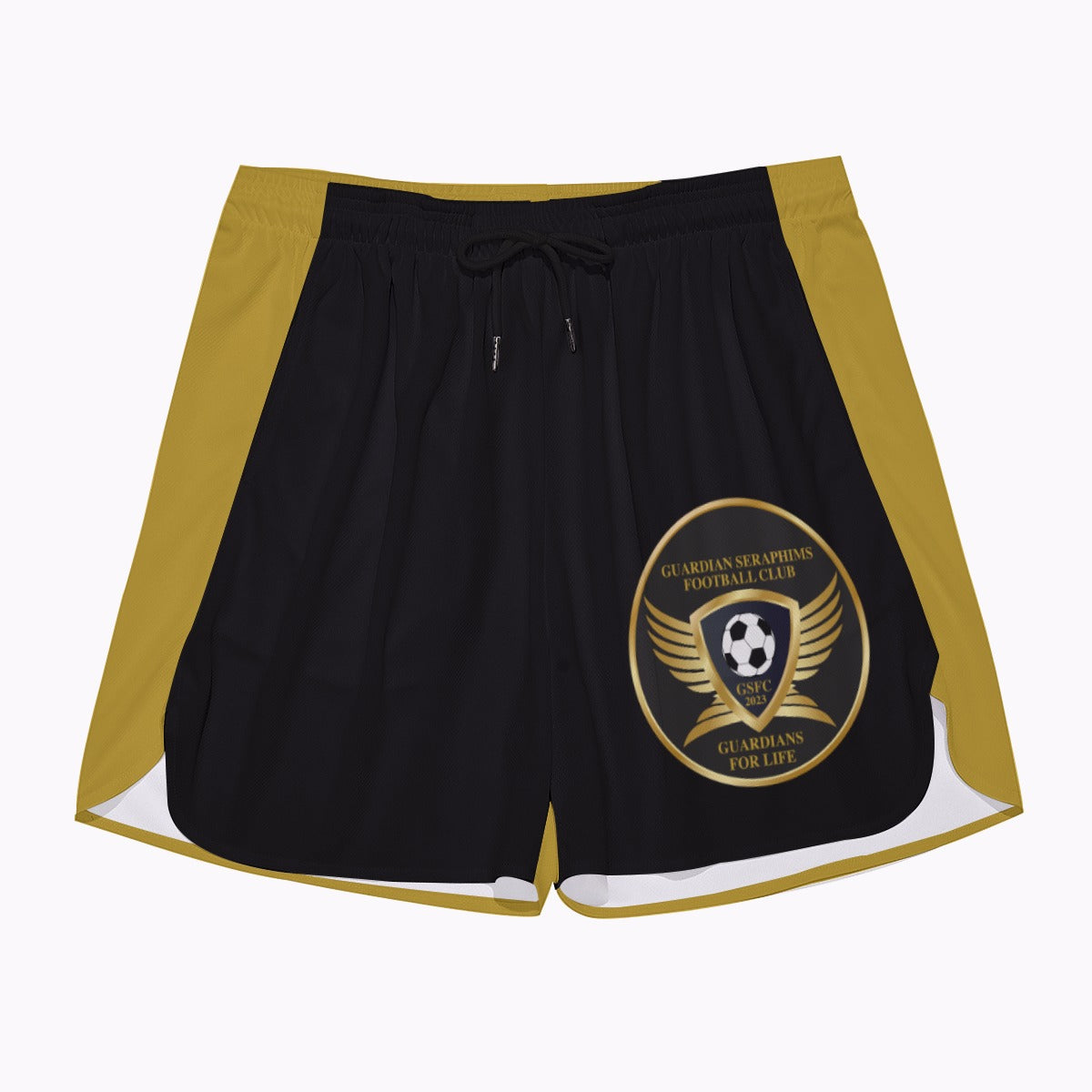 Running Shorts, Side Split, Men's Mesh Shorts, Guardian Seraphims FC, made by Graffeetti Footwear Co.