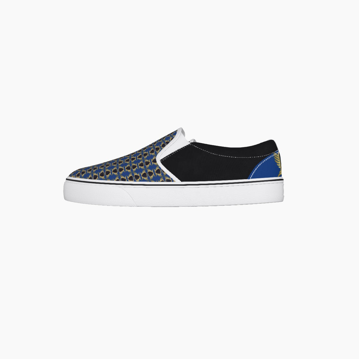 Women's Slip On Sneakers, Van Style profile, made for Guardian Seraphims FC by Graffeetti Footwear Co.