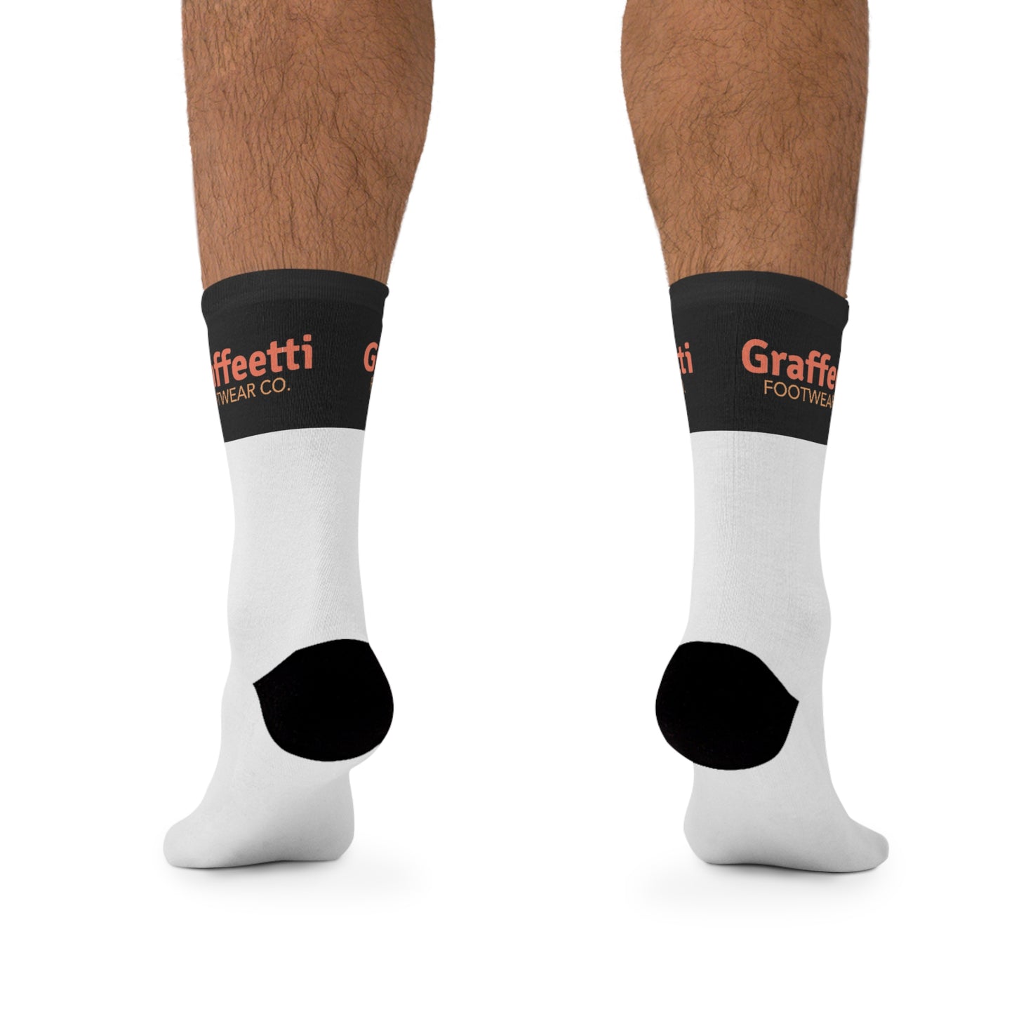 Socks, Recycled Poly Socks, by Graffeetti Footwear Signature Mid Size Compression Socks, Universal Gender., FREE SHIPPING, ECO-Friendly Sock