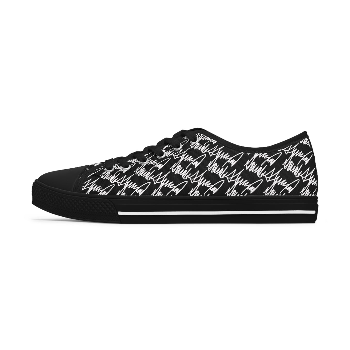 Donald J Trump, Signature Collection, New 2023 Design Black/White Women's Low Top Sneakers