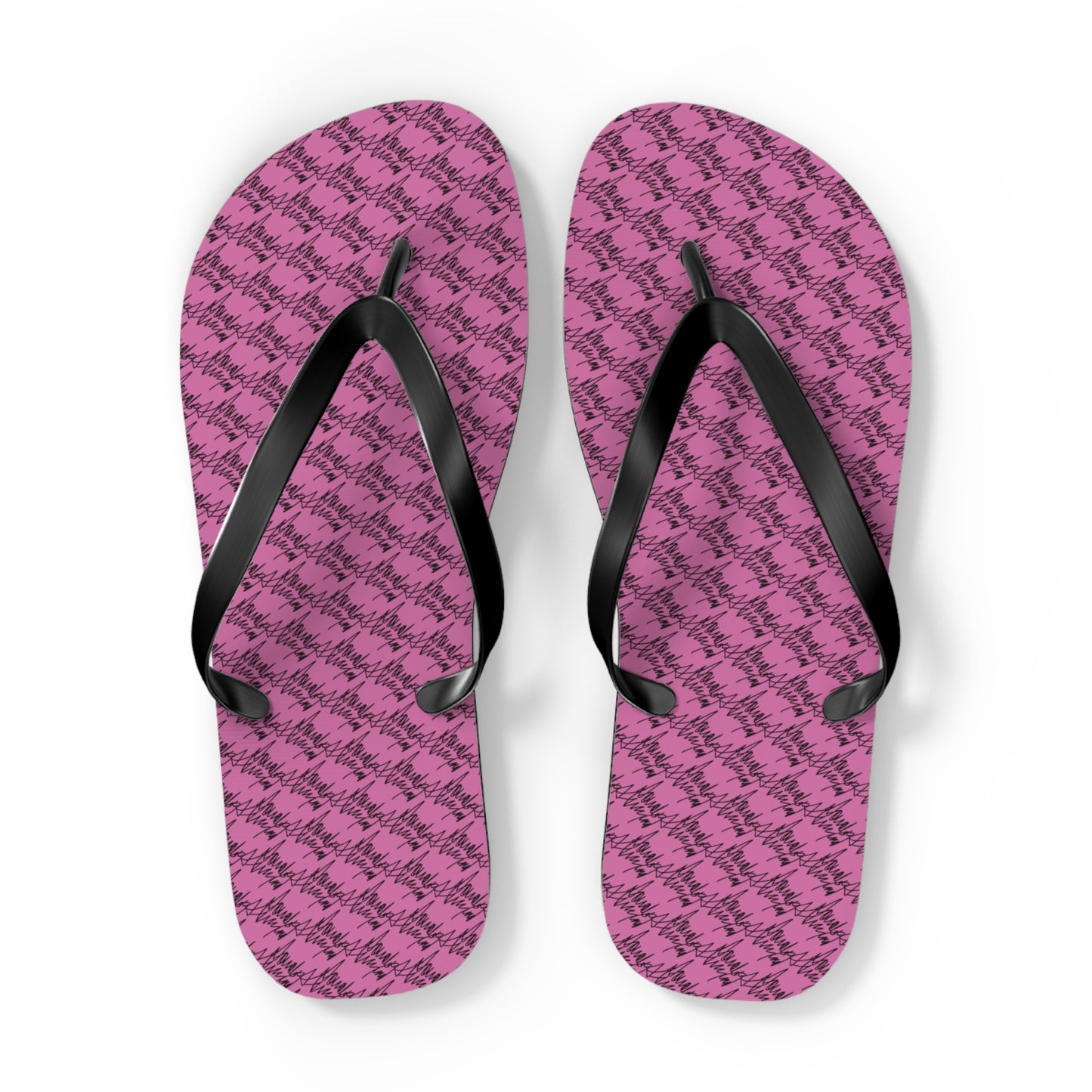 Flip Flops, with Printed Cloth Platform, by Graffeetti Footwear Co., Unisex Thongs, Donald j Trump Signature Collection.