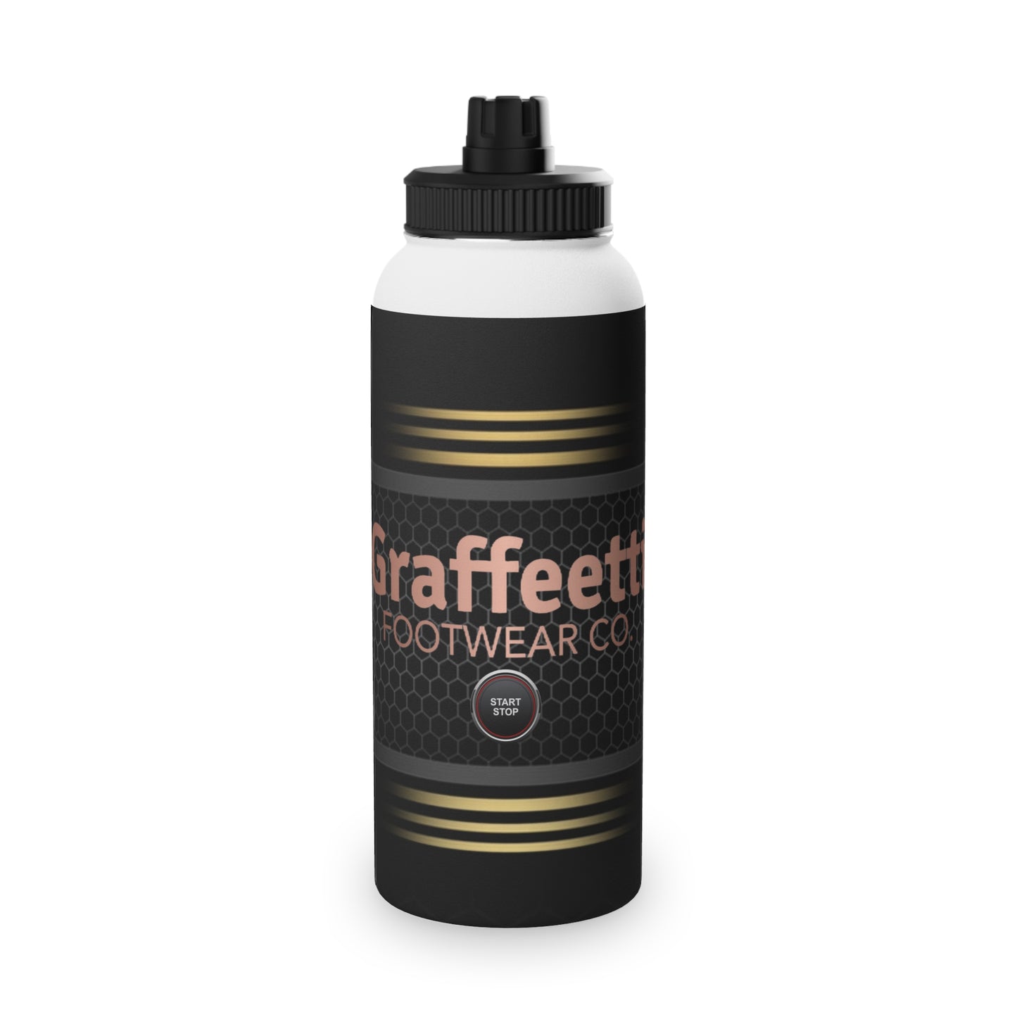 Stainless Steel Sports Water Bottle, Sports Lid, 3 size, 12oz, 18oz, 32oz, by Graffeetti Footwear Co.