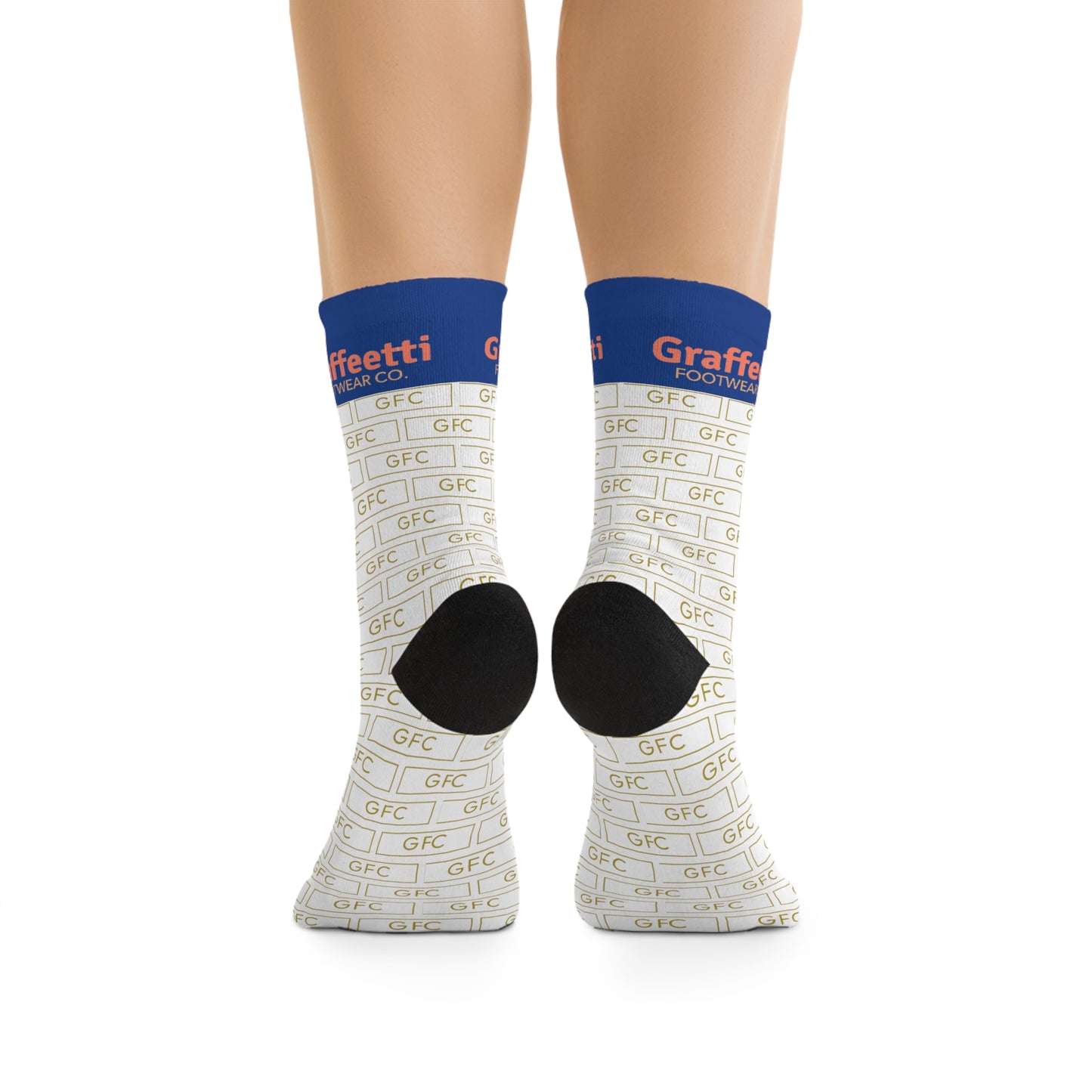 Socks, Recycled Poly Socks, by Graffeetti Footwear Signature Mid Size Compression Socks, Universal Gender., FREE SHIPPING, ECO-Friendly Sock