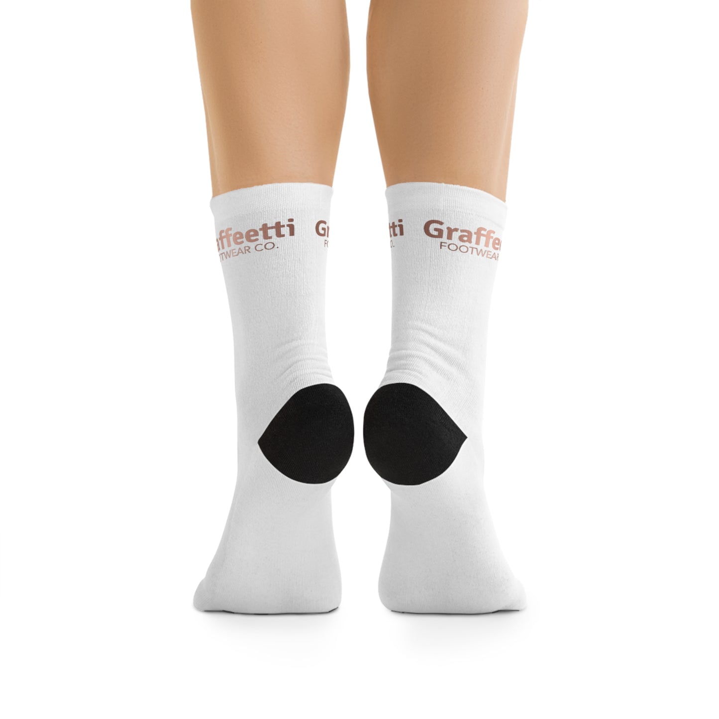 Socks, Recycled Poly Socks, by Graffeetti Footwear Signature Mid Size Compression Socks, Universal Gender., FREE SHIPPING, ECO-Friendly Sock